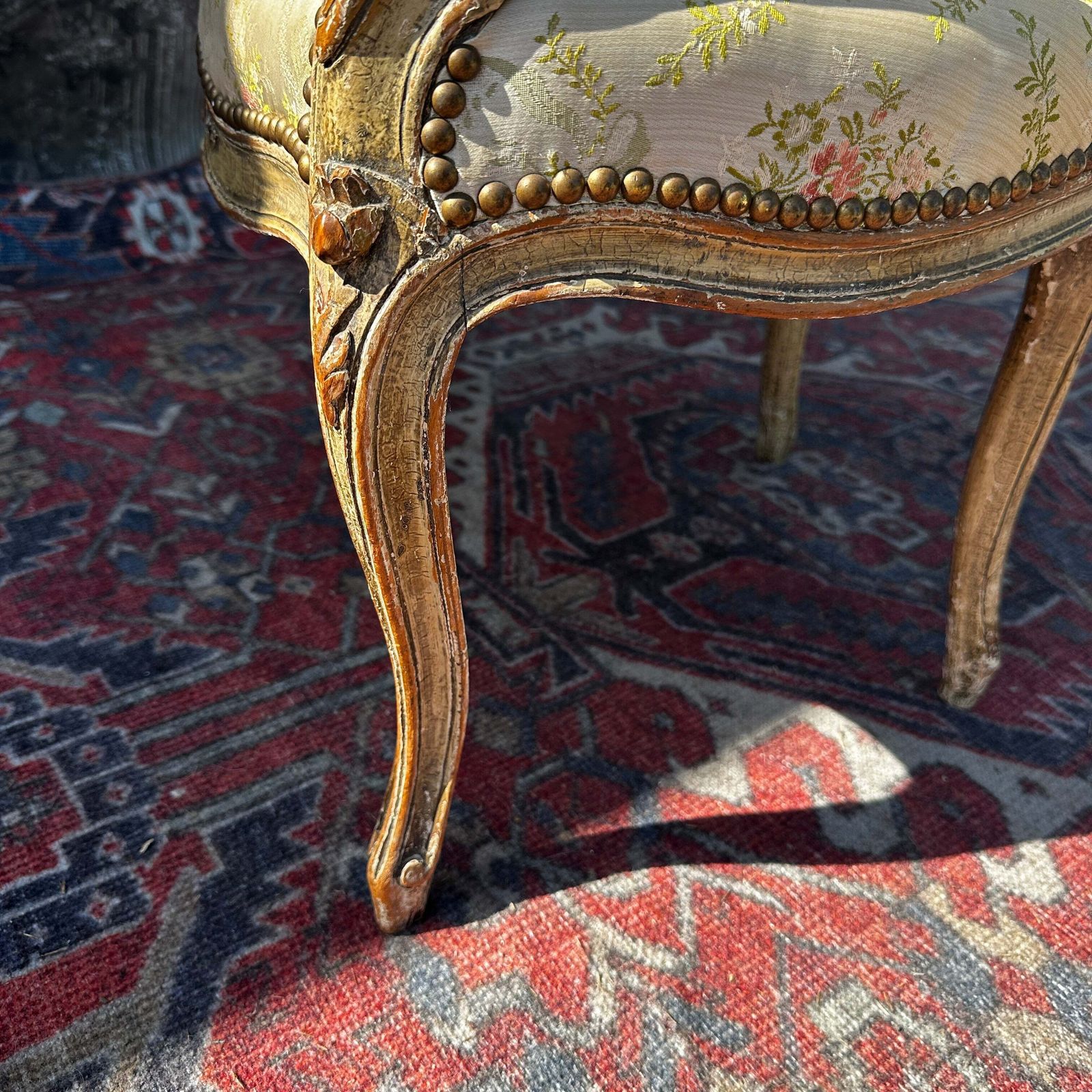 photo vinterior French Louis XV Style Fauteuil Armchair — C.1880