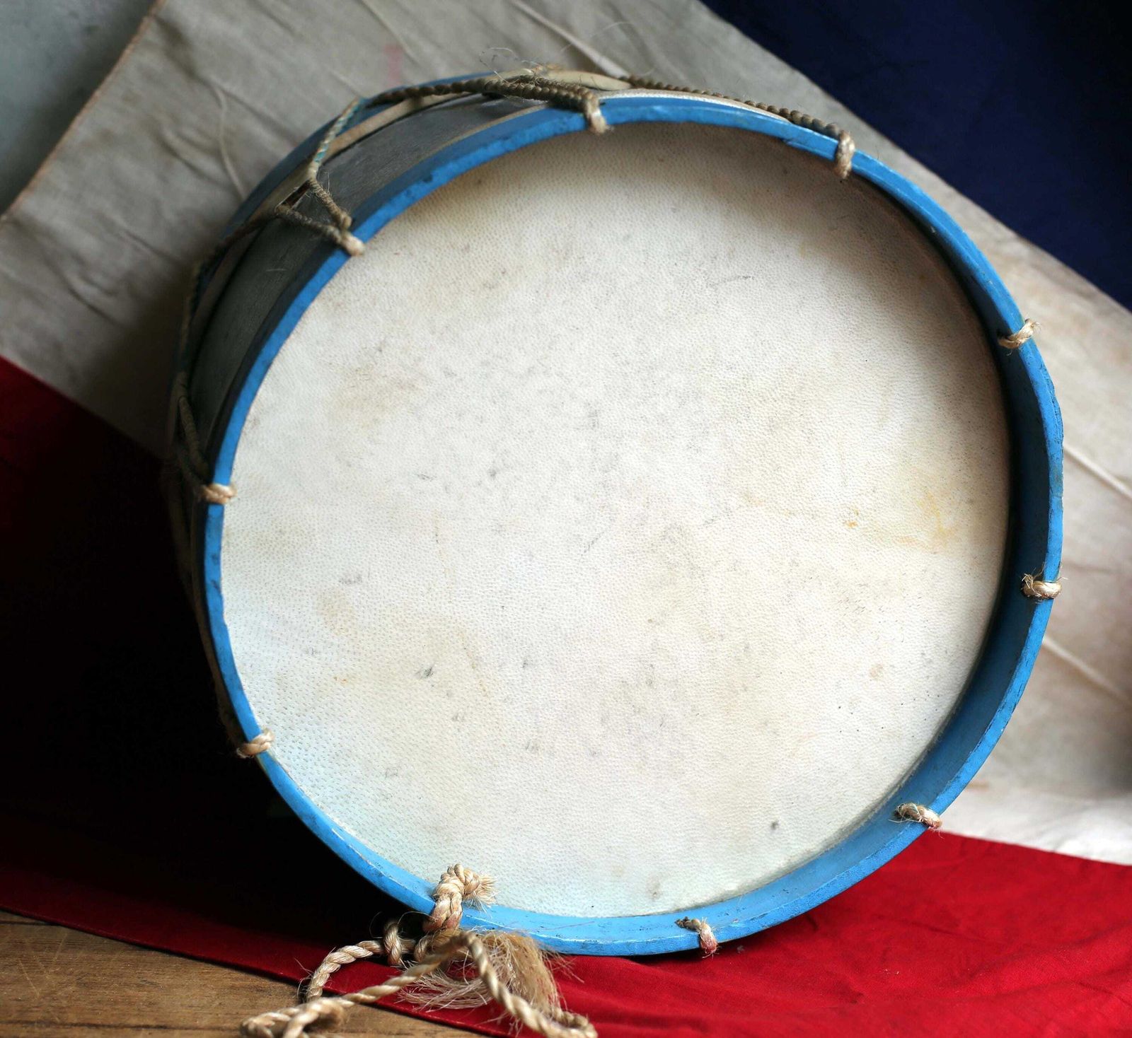 Vintage Snare Drum French Military Musical Instrument Marching Band photo 157.0