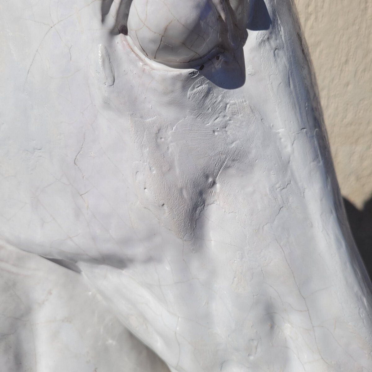 photo for sale Ceramic Horse Heads, H70cm, Italy, 20th Century