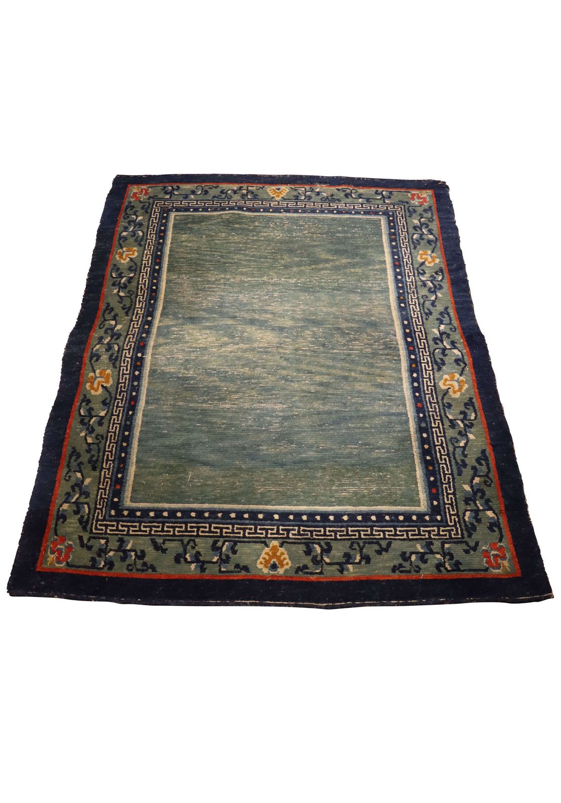 Vintage Chinese Hand Knotted Celadon Ground Carpet / Rug In The Peking Taste photo furniture