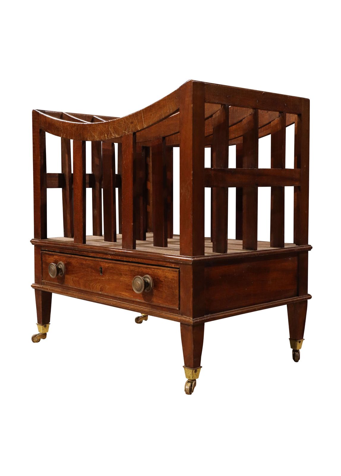 Edwardian Mahogany Canterbury / Sheet Music Cabinet With Drawer, C.1900–1920 photo Furniture