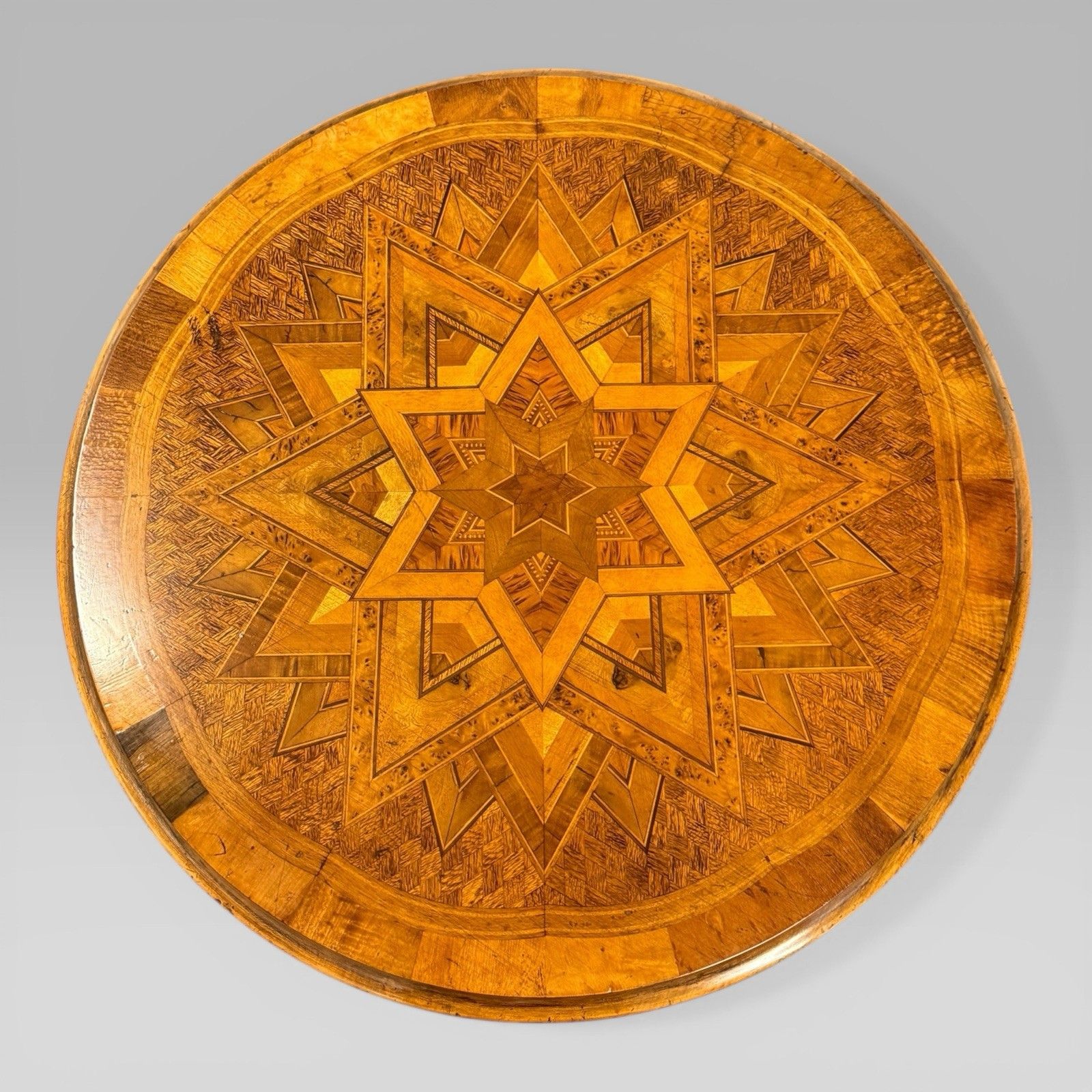 Antique Victorian New Zealand Specimen Wood Marquetry Table By Anton Seuffert photo furniture