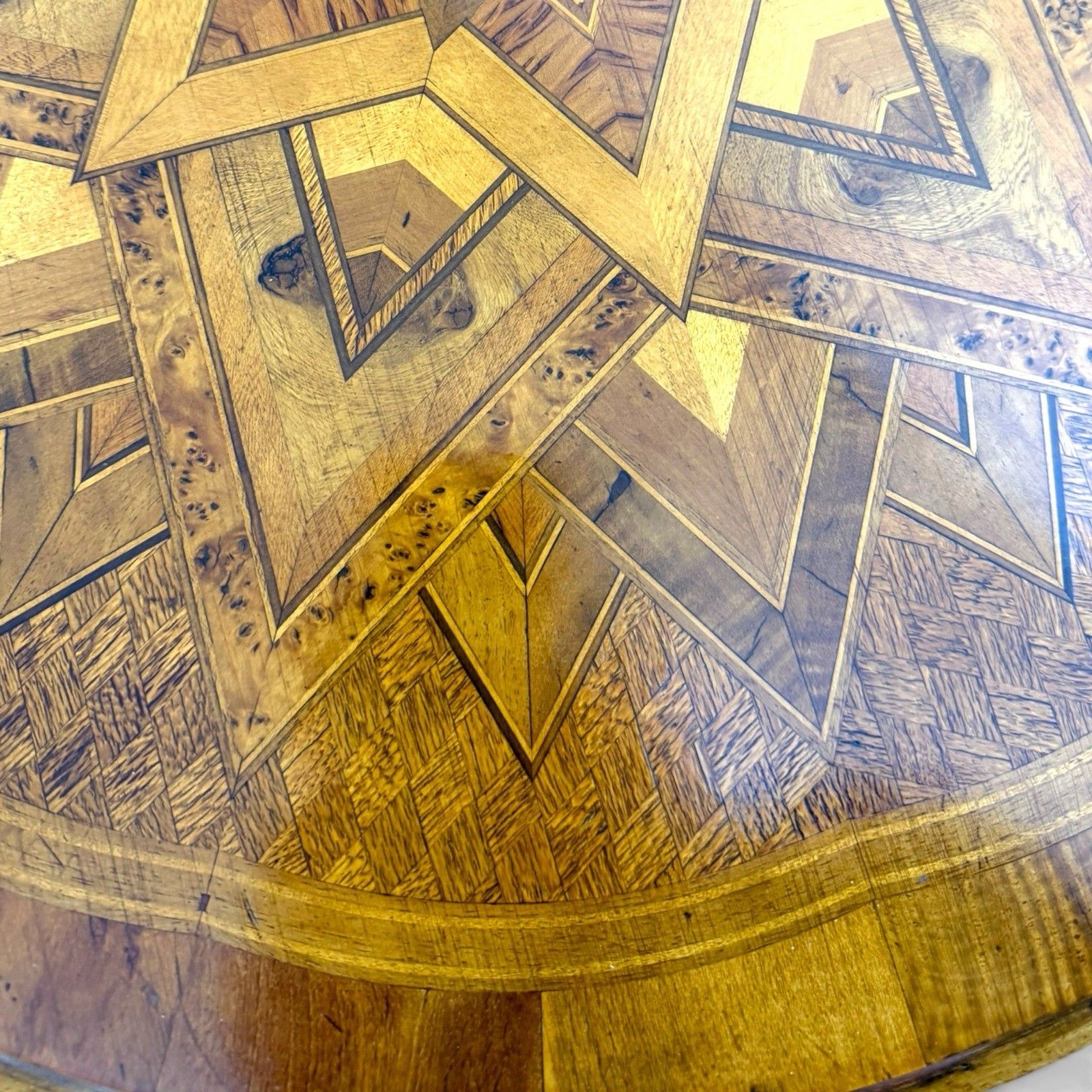 Antique Victorian New Zealand Specimen Wood Marquetry Table By Anton Seuffert photo buy