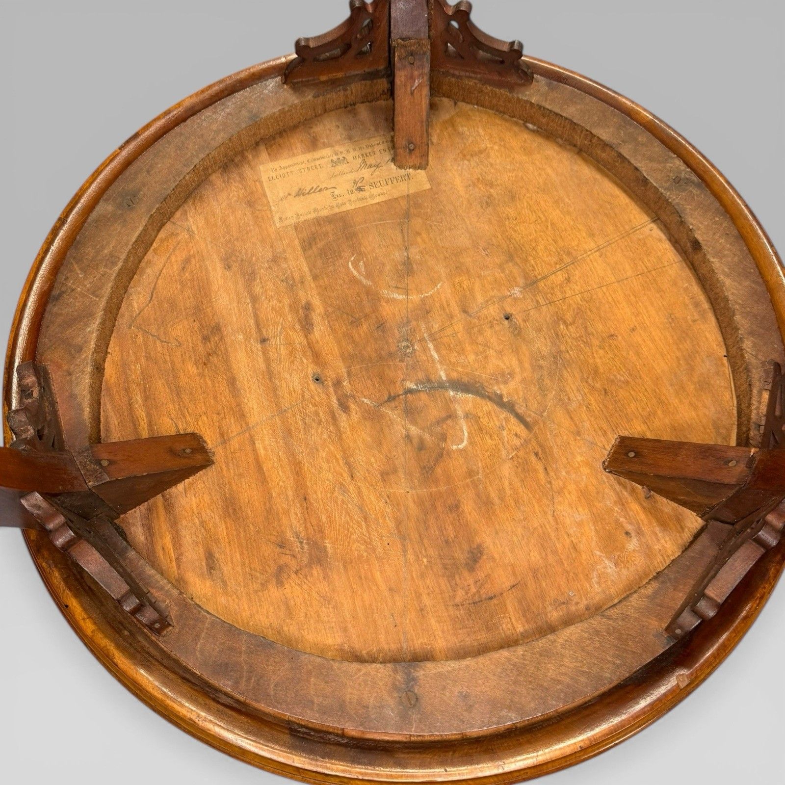 photo furniture Antique Victorian New Zealand Specimen Wood Marquetry Table By Anton Seuffert