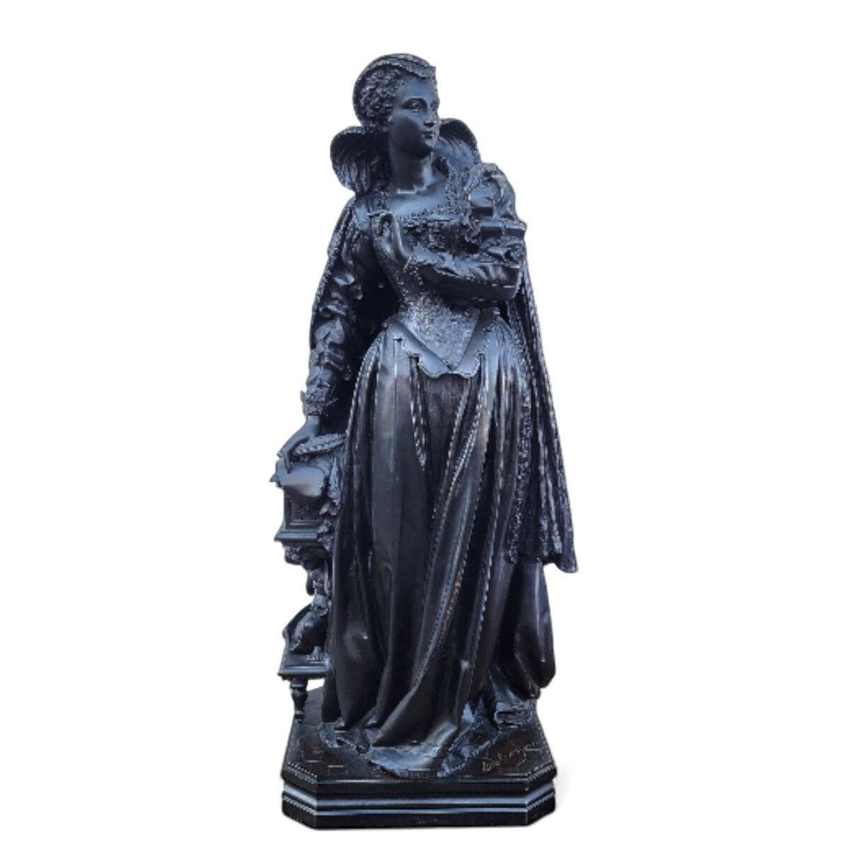 Math Moreau, Mary Stuart, H73cm, Brons Gesigneerd, 19e eeuw