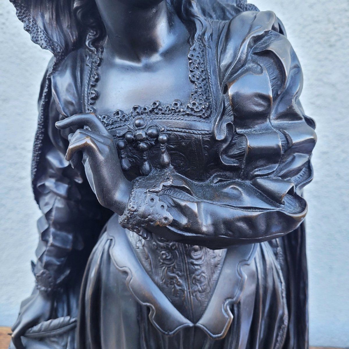 Math Moreau, Mary Stuart, H73cm, Brons Gesigneerd, 19e eeuw photo vinterior