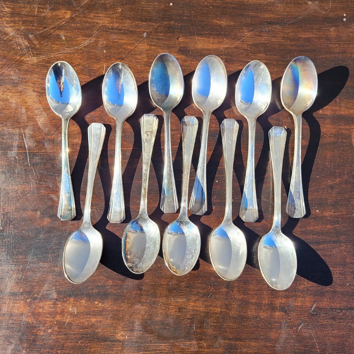 Christofle   Luc Lanel   Boréal Flatware Set, Silver Plated Metal, Art Deco photo vintage
