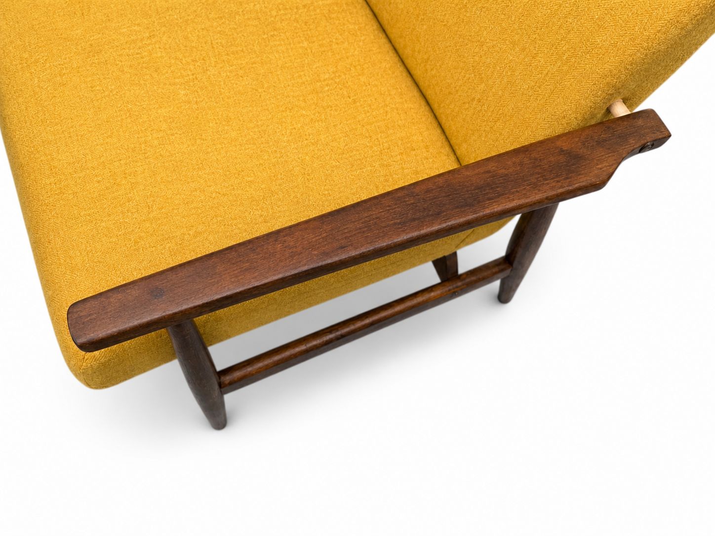 1960 Henryk Lis Mid Century Armchair In Yellow Tweed photo buy