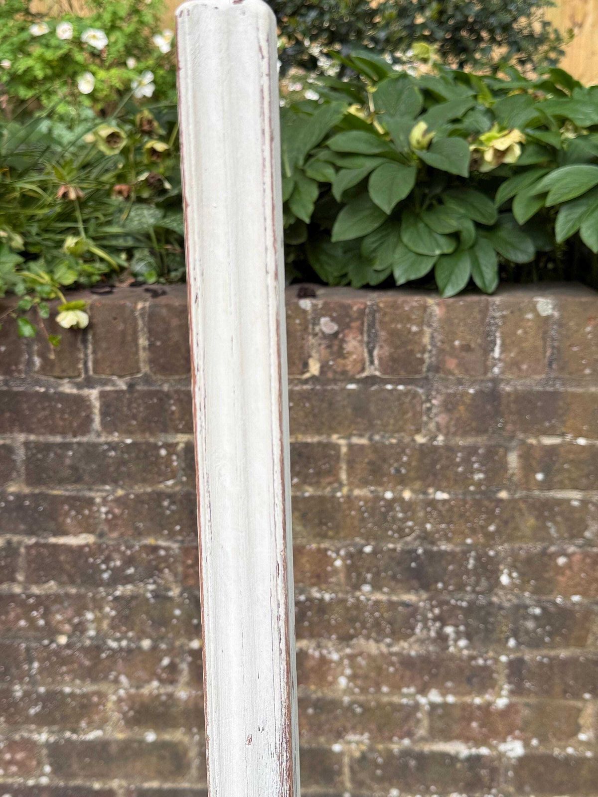 photo furniture Edwardian Distressed Wooden Standard Lamp Hand Painted Floor Lamp Early 1900s