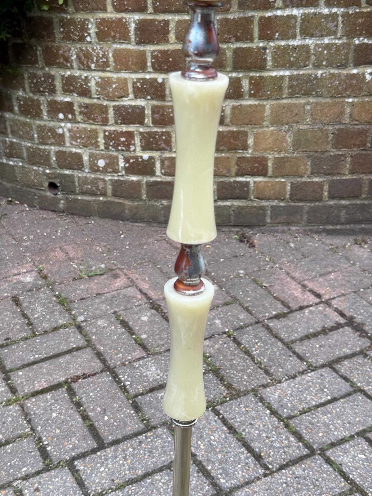 Vintage Faux Onyx Standard Lamp Mid Century Retro Floor Light 1970s Working And Tested photo vintage