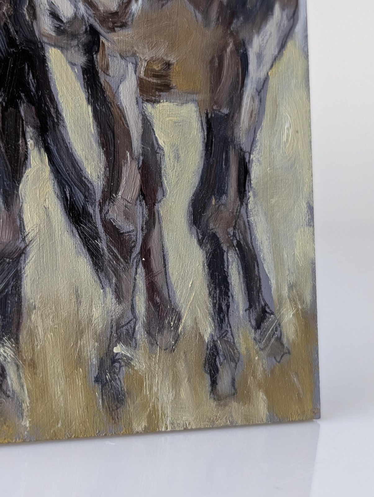 Maternity Oil On Board Portrait Of A Donkey, 20th Century photo for sale