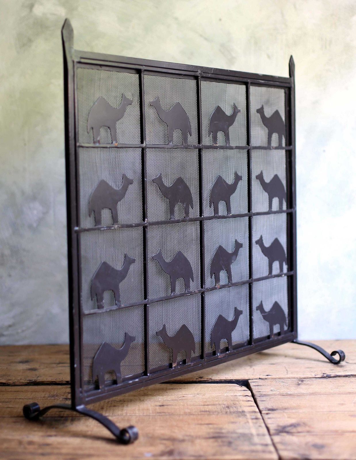 Atelier De Marolles Animal Firescreen Jean Touret Wrought Iron Fire Guard Firewall Brutalism photo furniture