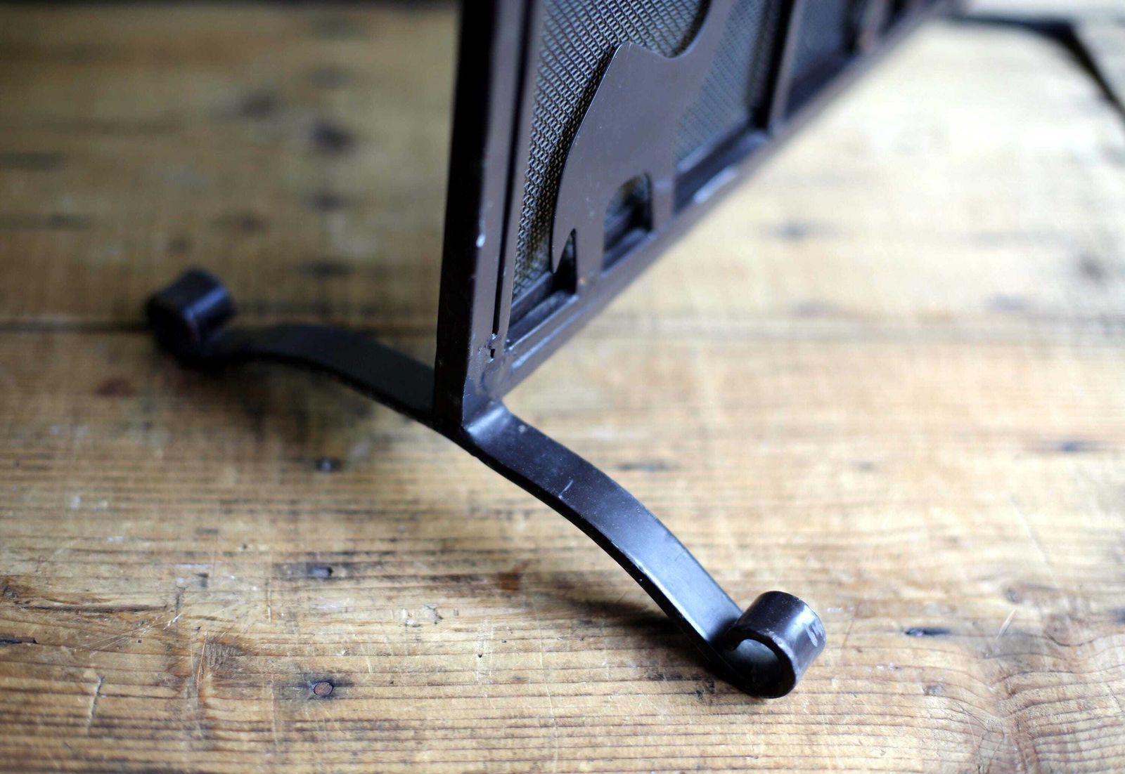 photo furniture Atelier De Marolles Animal Firescreen Jean Touret Wrought Iron Fire Guard Firewall Brutalism