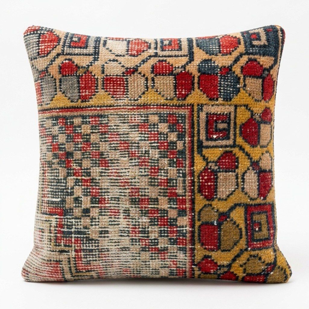 Gestreepte Kussenhoes van Vloerkleed 43 x 43 cm