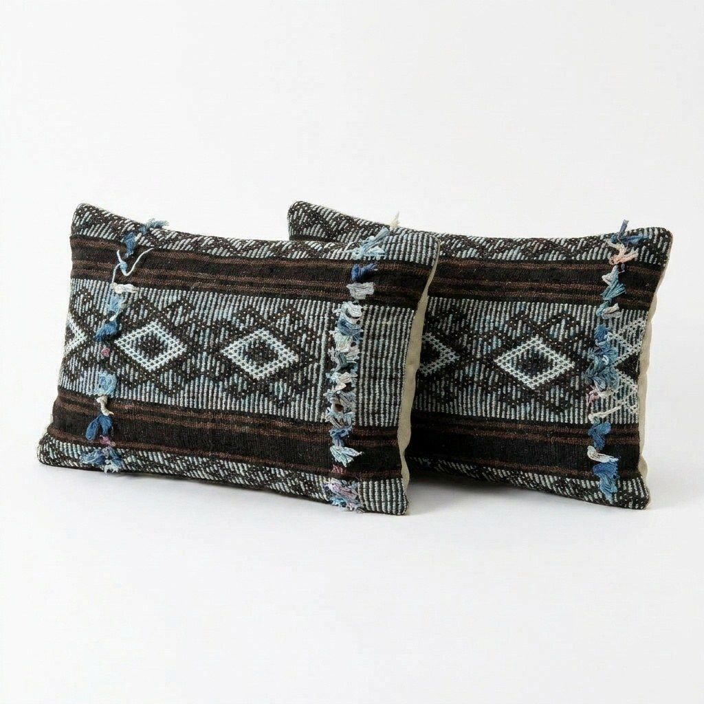 Anatolische Kilim Lendenkussenhoes 35 x 50 cm & 33 x 51 cm, set van twee photo furniture