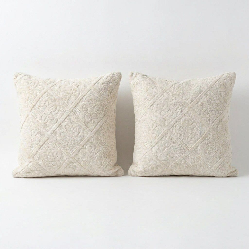 Housses de coussin kilim turc en laine, 46 x 50 cm et 50 x 50 cm, lot de deux