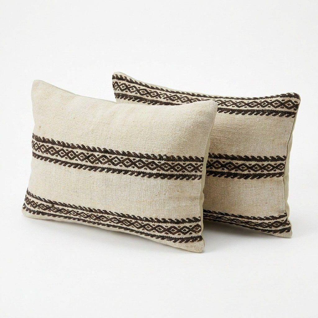 Anatolische Kilim Lendenkussenhoes 36 x 51 cm, set van twee photo furniture