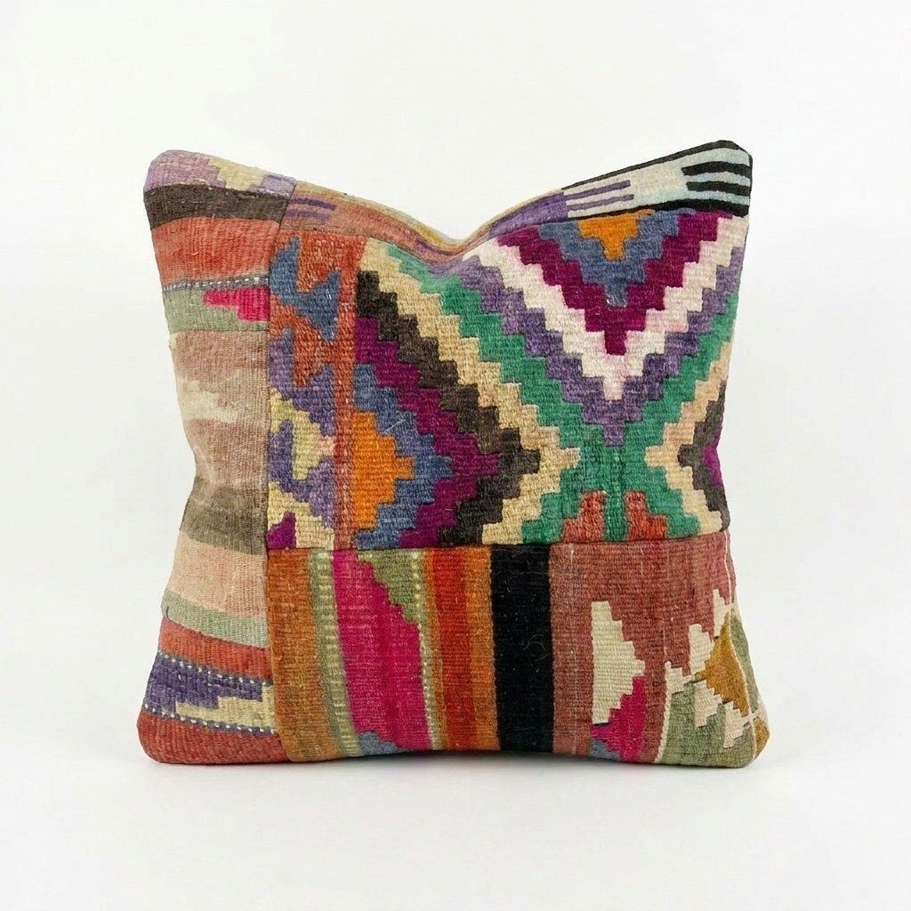 Handgeweven kilim kussenhoes 48 x 48 cm