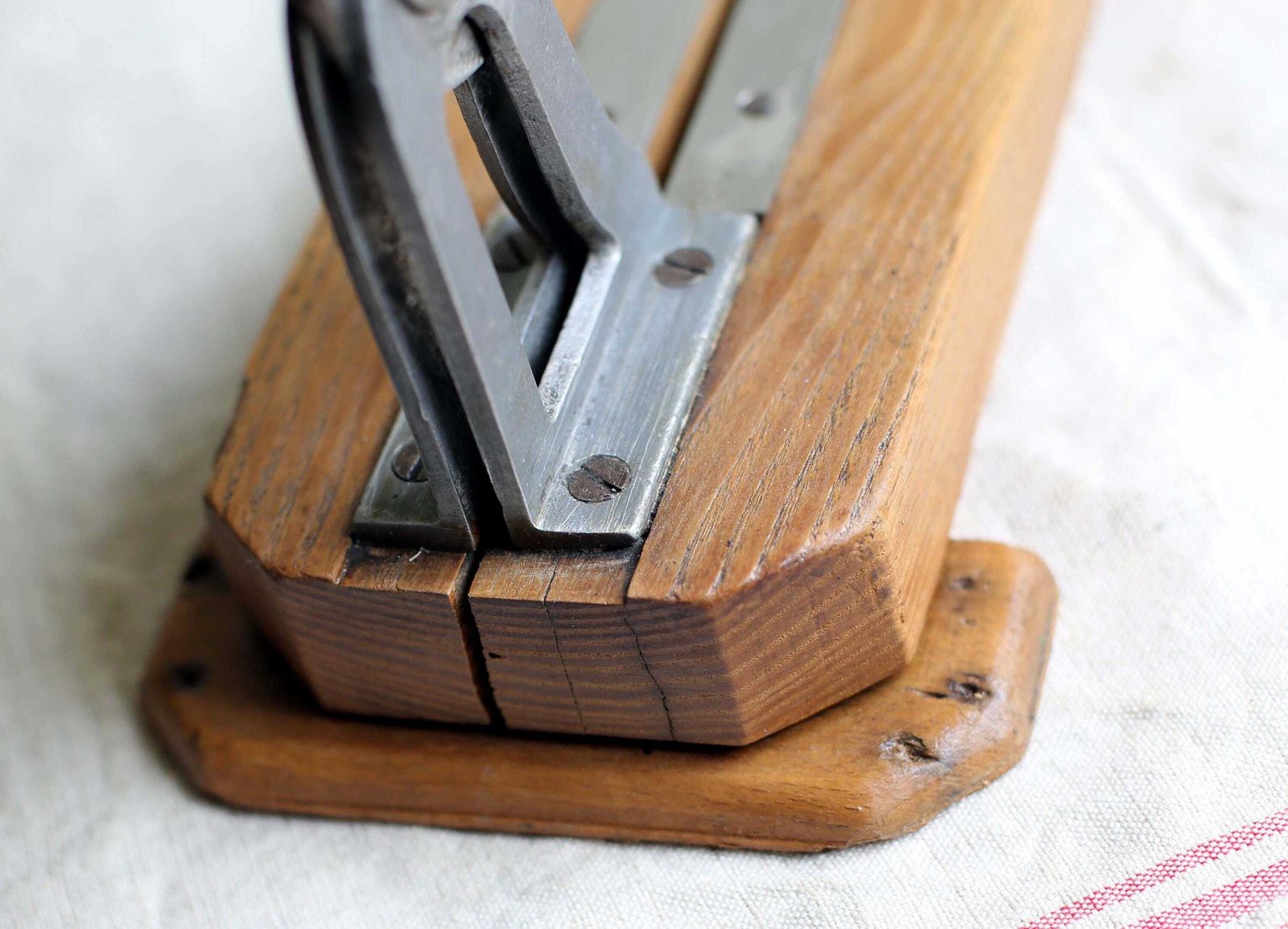 Antique French Wooden Bread/Cutting Board Large Hinged Bread Knife Guillotine Professional Restaurant Boulangerie photo buy