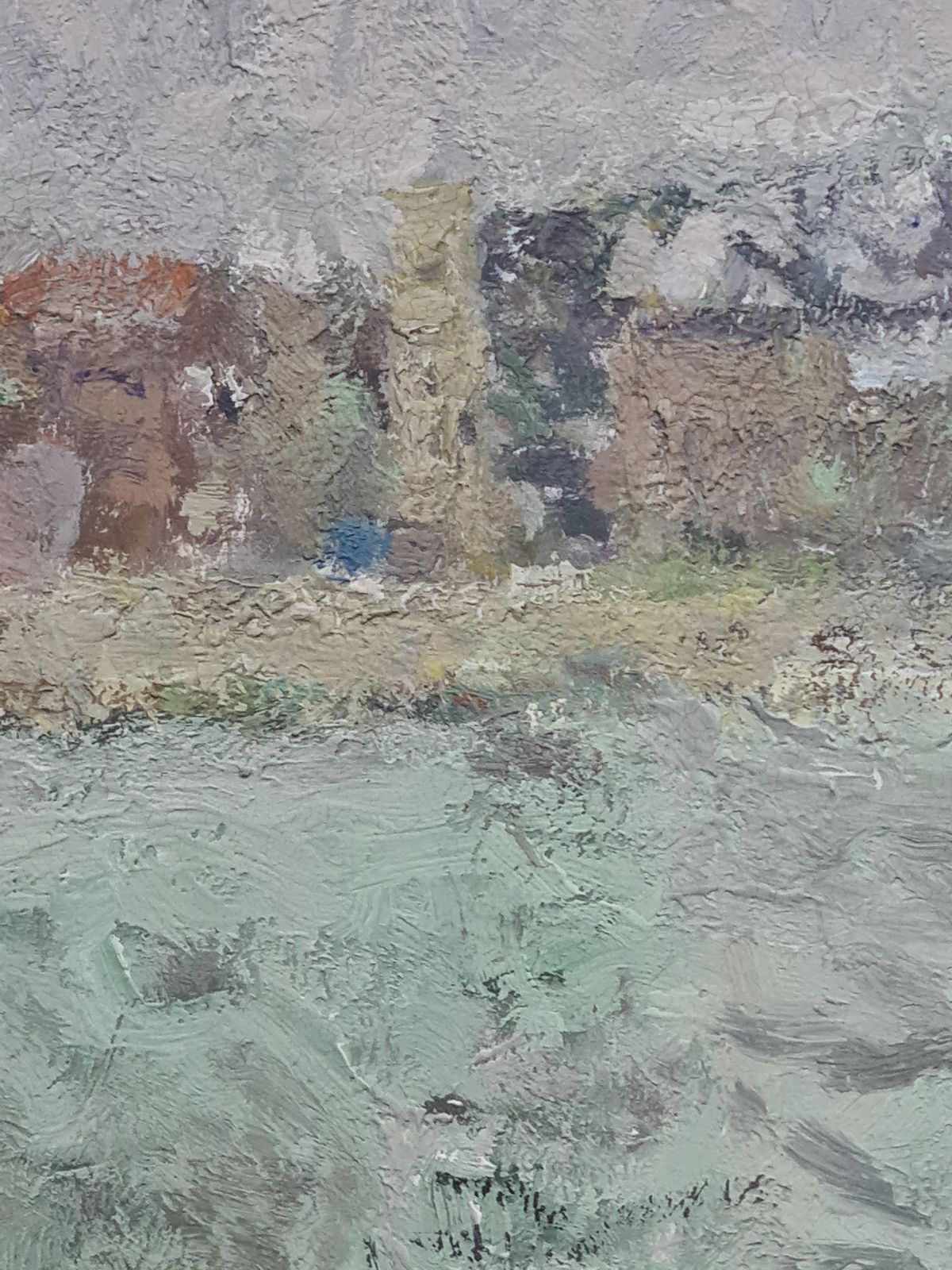 Harbour Scene And Bridge, Oil On Card, Signed, Late 20th Century photo 756.0