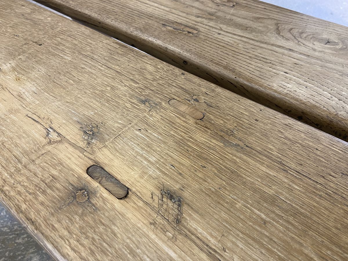 photo furniture Pair Of French Oak Farmhouse Benches. 2.5 Meters Long