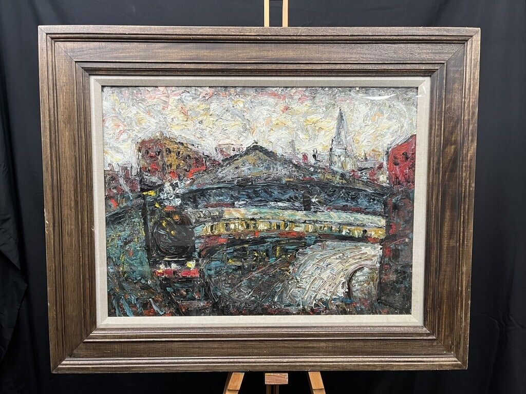 Barrington Tabb Rwa (1934 2022) Oil Painting Bristol Temple Meads