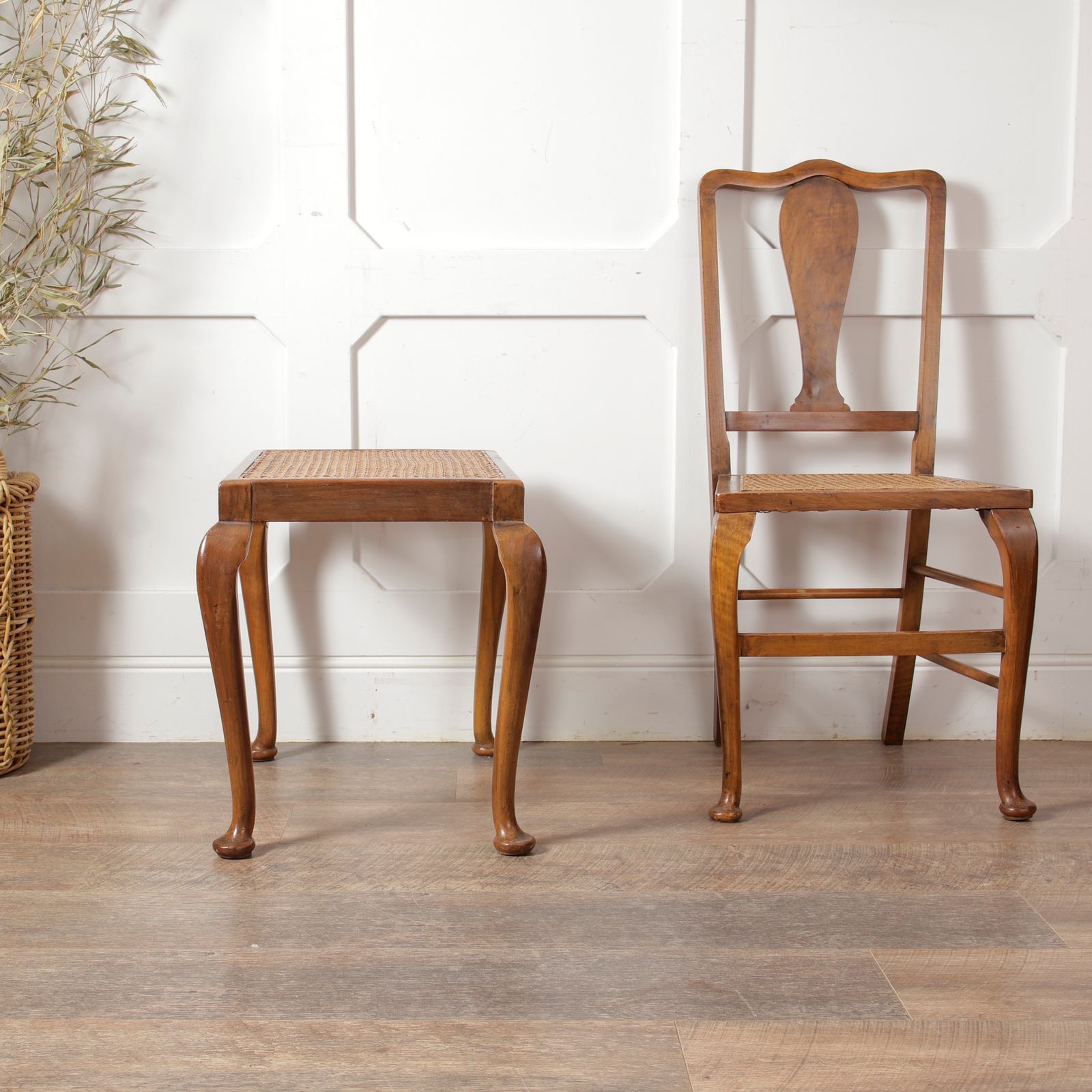 photo for sale Early 20th Century Rattan Luggage Stand (Walnut)