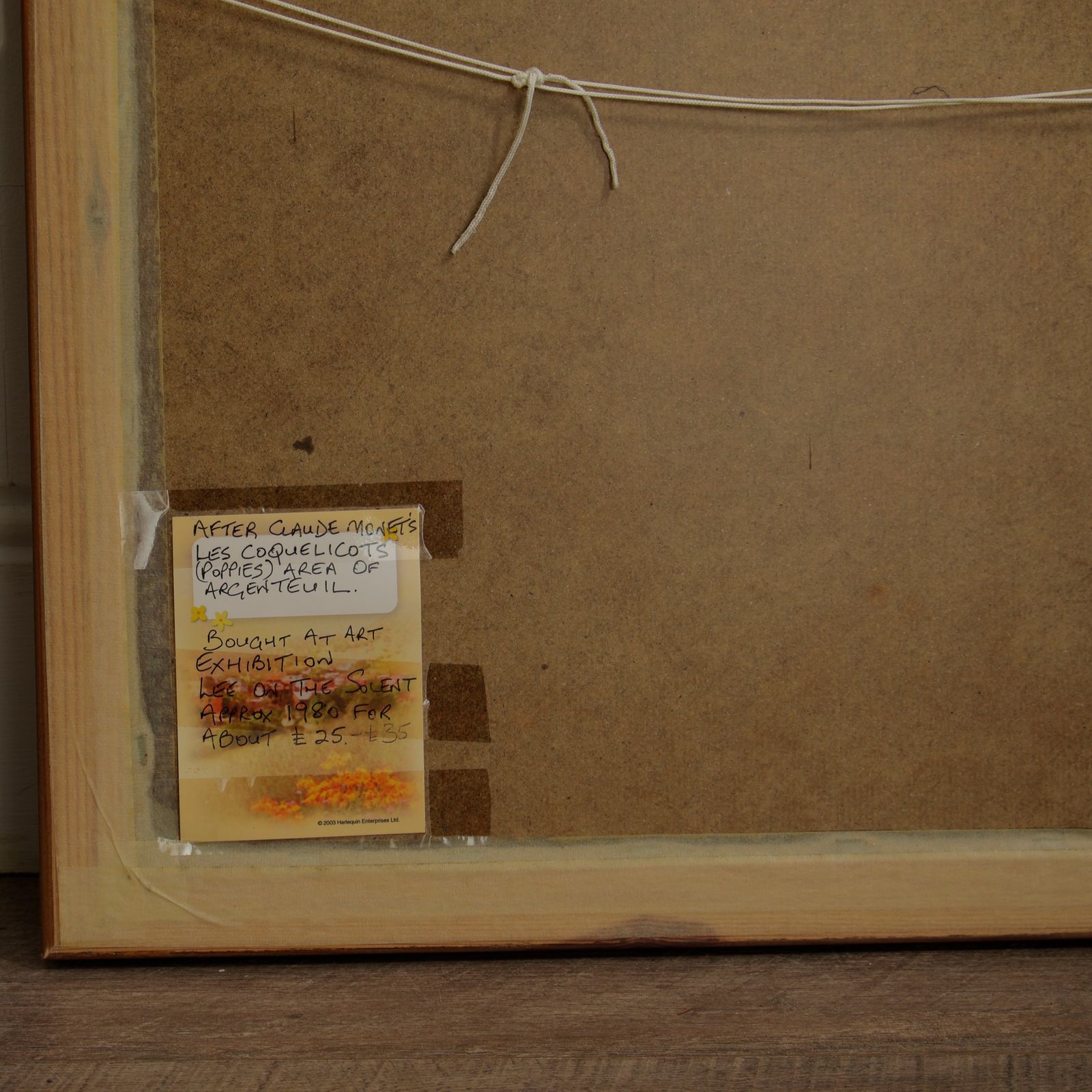 photo furniture Vintage Oil On Board – After Renoir “Woman In A Garden”