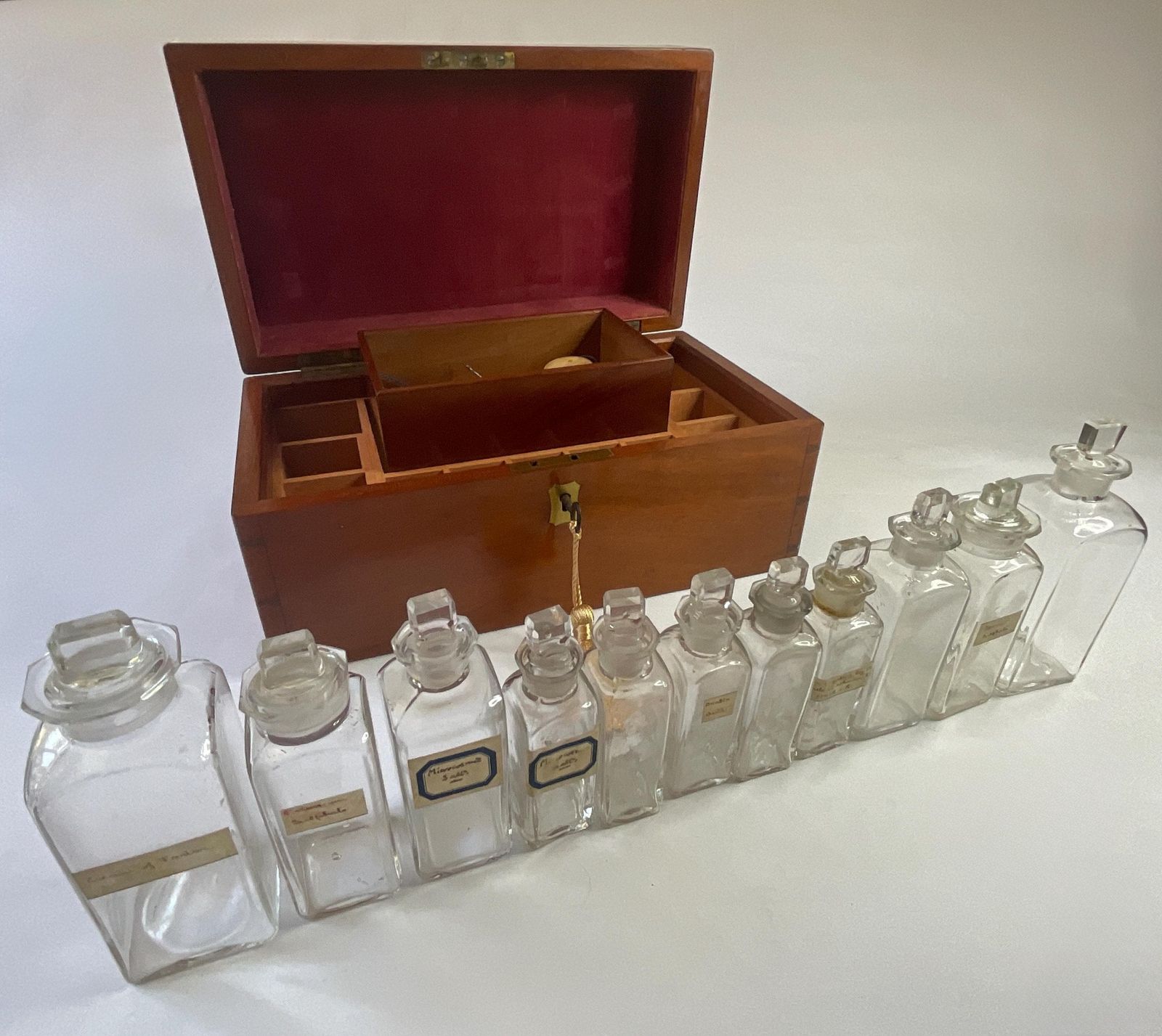 photo for sale Early Victorian Mahogany Apothecary Cabinet C.1845 – Complete & Museum Grade By F. Bentley, London