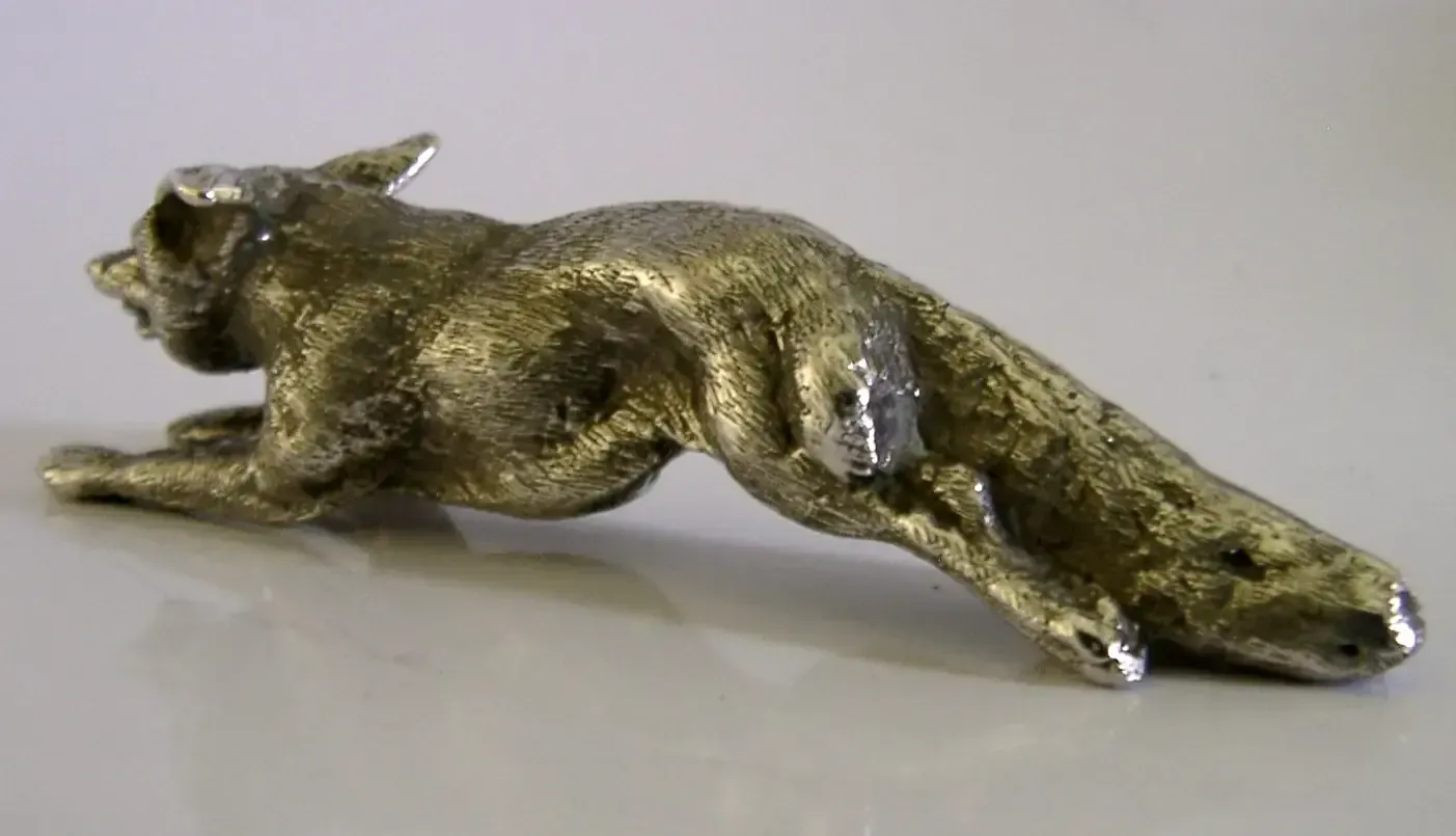 photo furniture Heavy 104g English Sterling Silver Running Fox Figure 1968 Animal Hunting