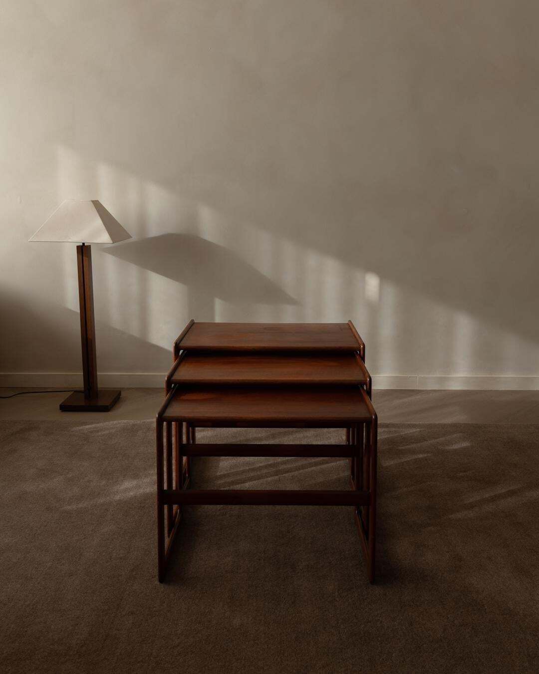 Danish Teak Nesting Tables By Arne Hovmand Olsen For Mogens Kold, 1960s photo vinterior
