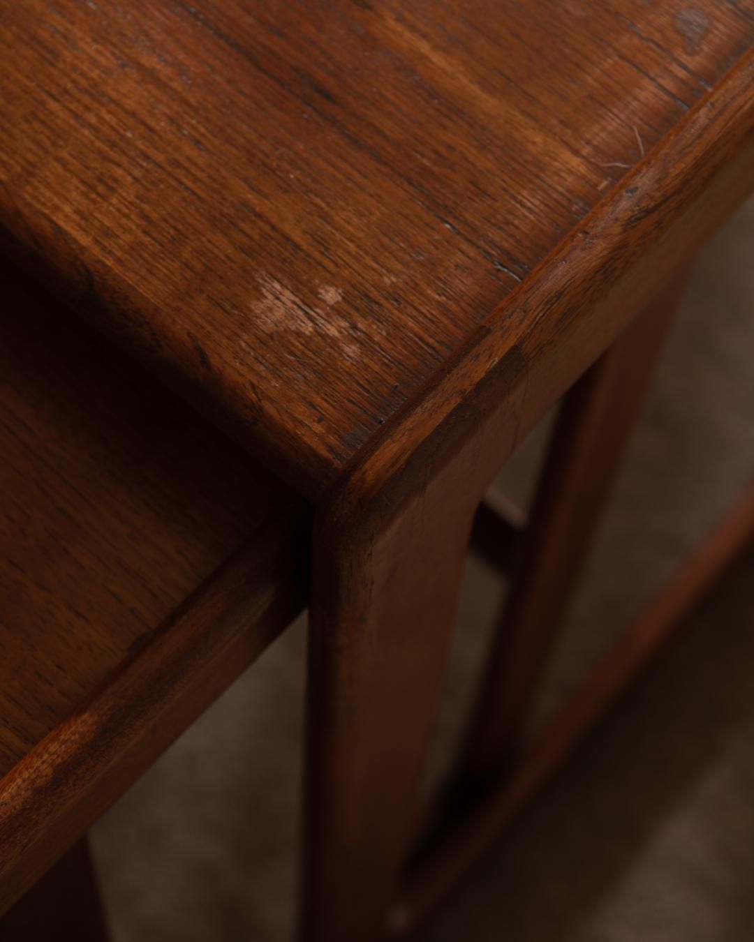 Furniture Danish Teak Nesting Tables By Arne Hovmand Olsen For Mogens Kold, 1960s photo
