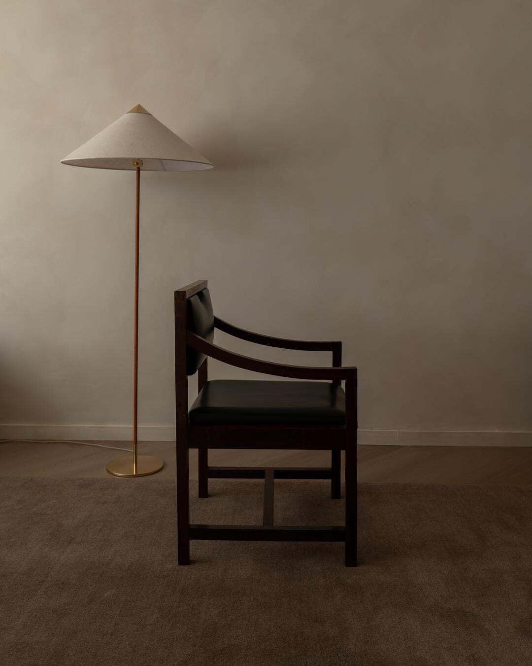Wooden Armchair In Black Faux Leather, Mid Century Modern Chair, 1960s photo vinterior