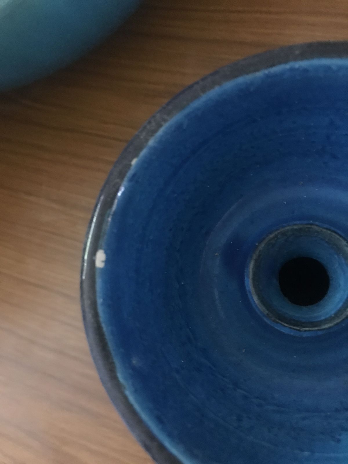 Mid Century Rimini Blue Pottery Candleholder By Aldo Londi For Bitossi 1960s photo for sale