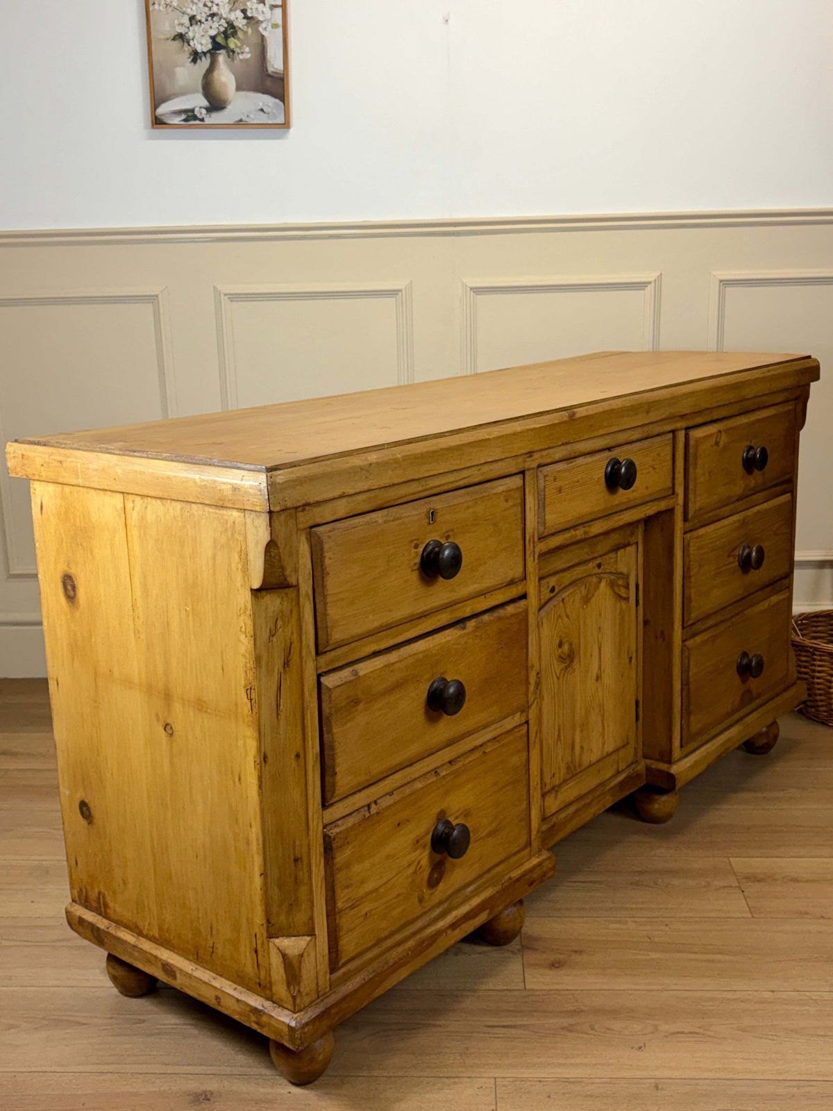 Antique Farmhouse Pine Sideboard photo 850.0