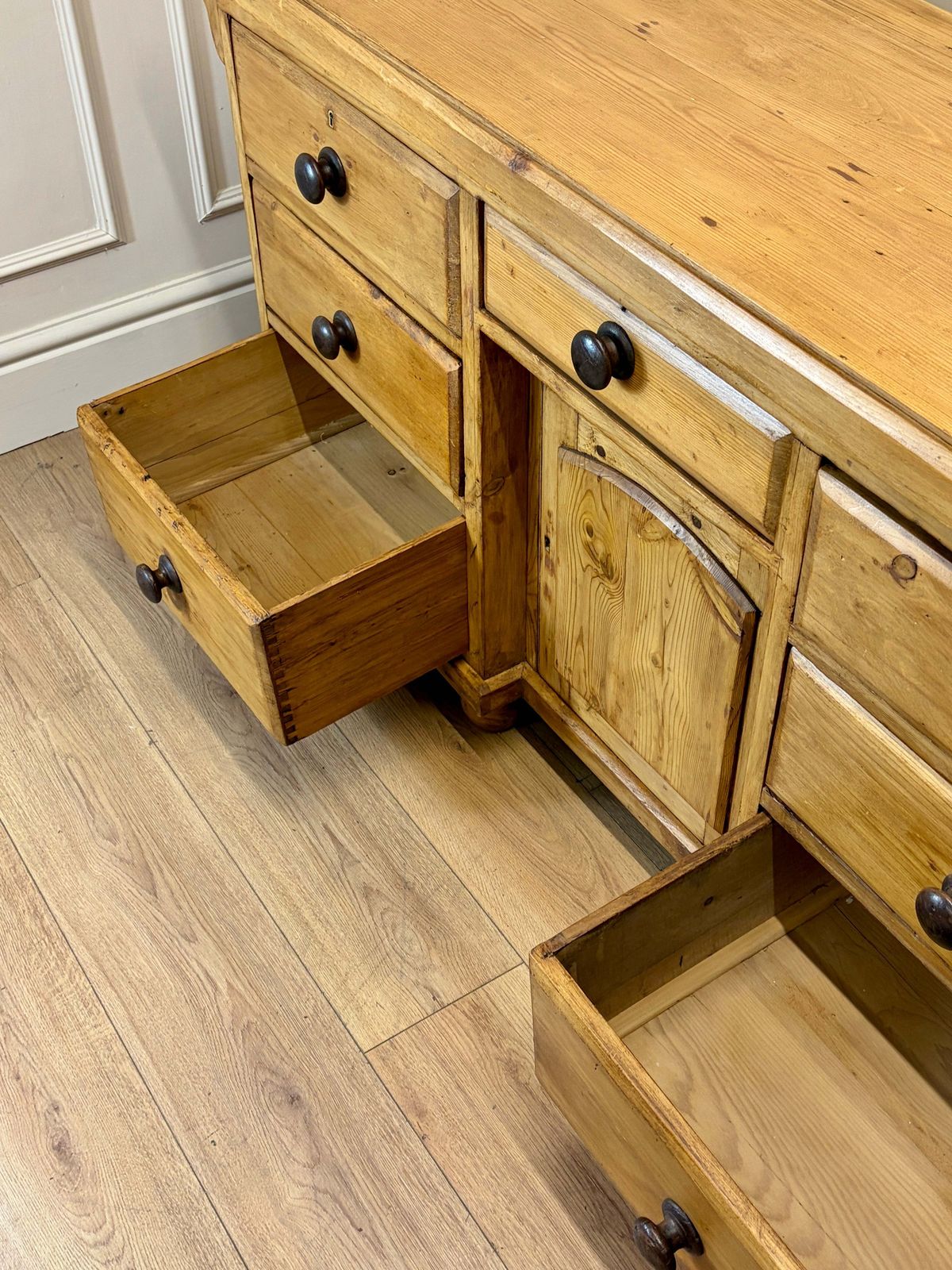 photo for sale Antique Farmhouse Pine Sideboard