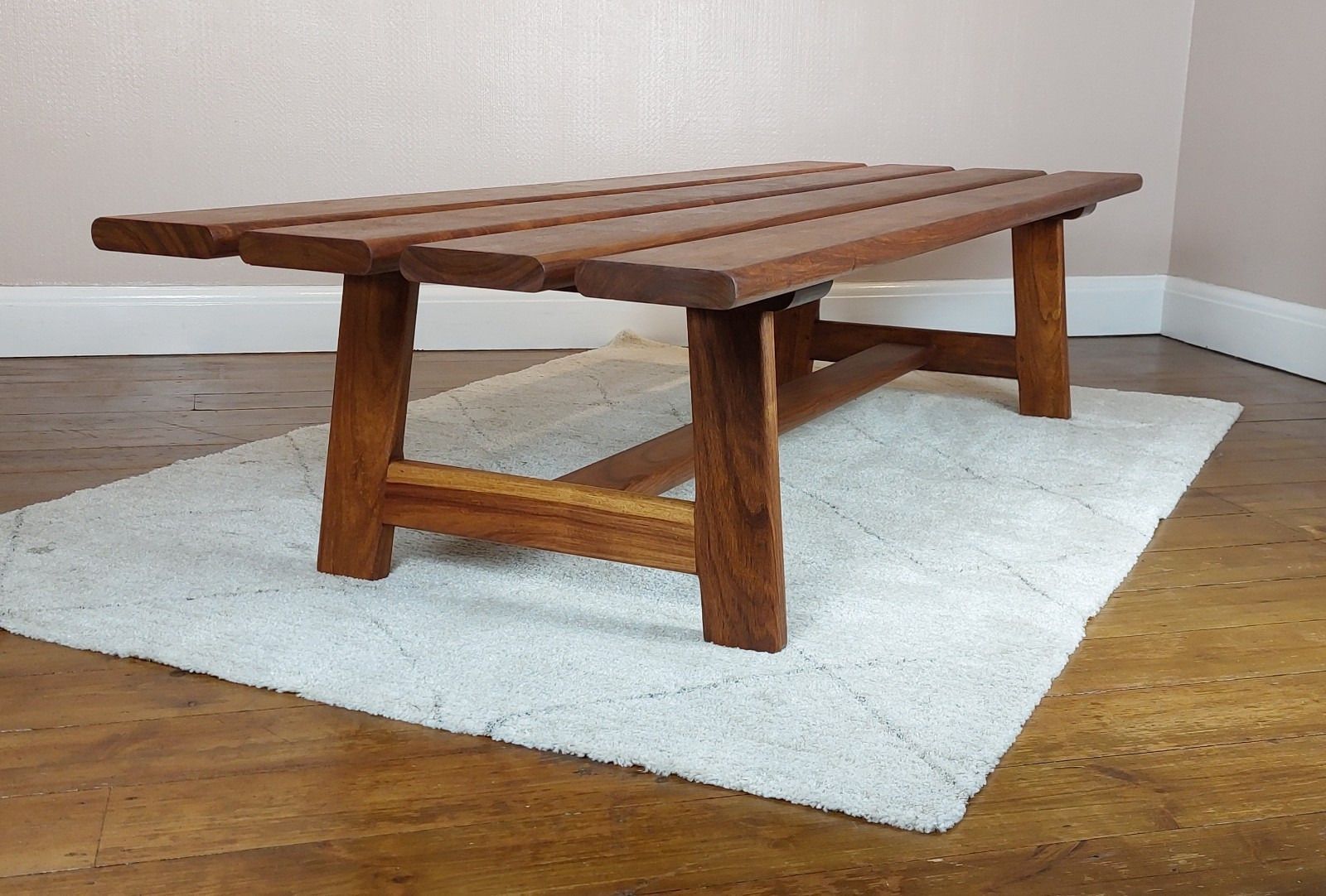 Furniture Mid Century Large Designer Teak Coffee Table By John Tabraham For Kallenbach South Africa photo