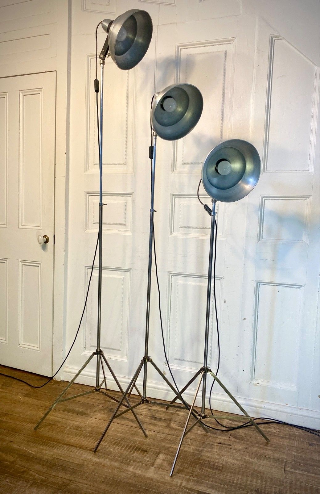 1 Of 3 Vintage Photography Studio, Adjustable Height Floor Lamp. photo 145.0