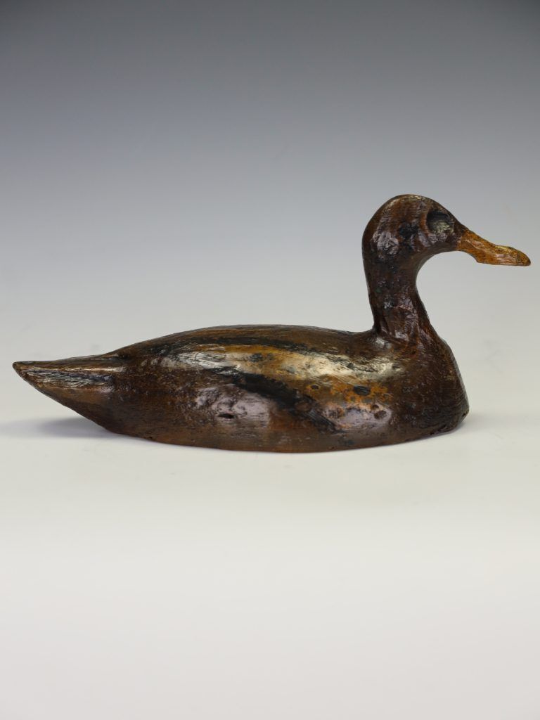Antique 19th Century French Folk Art Carved Wooden Duck photo 450.0
