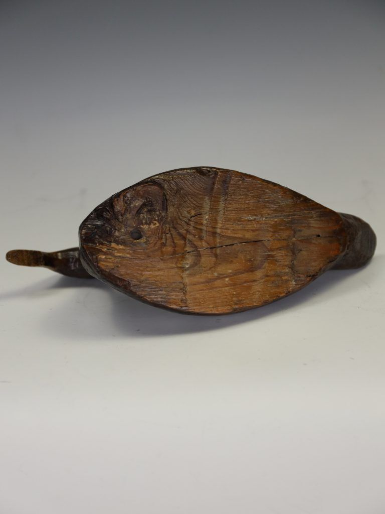 450.0 Antique 19th Century French Folk Art Carved Wooden Duck photo