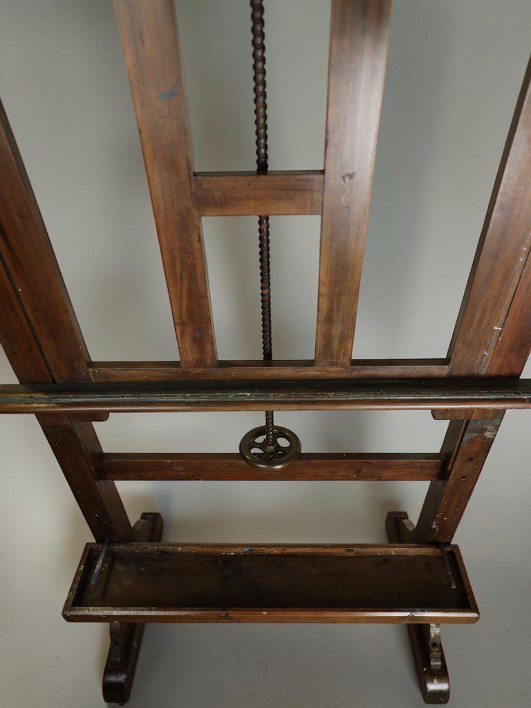 Victorian Mahogany Studio Easel By Joseph Fitter Of Birmingham photo vinterior