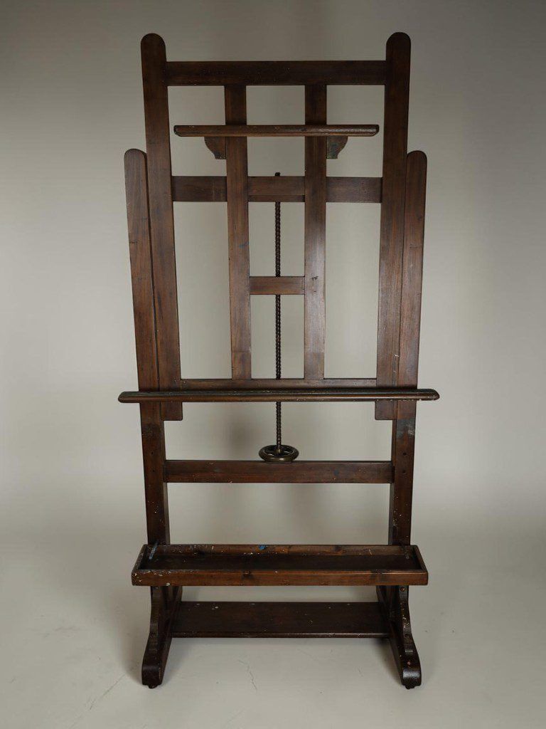 photo for sale Victorian Mahogany Studio Easel By Joseph Fitter Of Birmingham