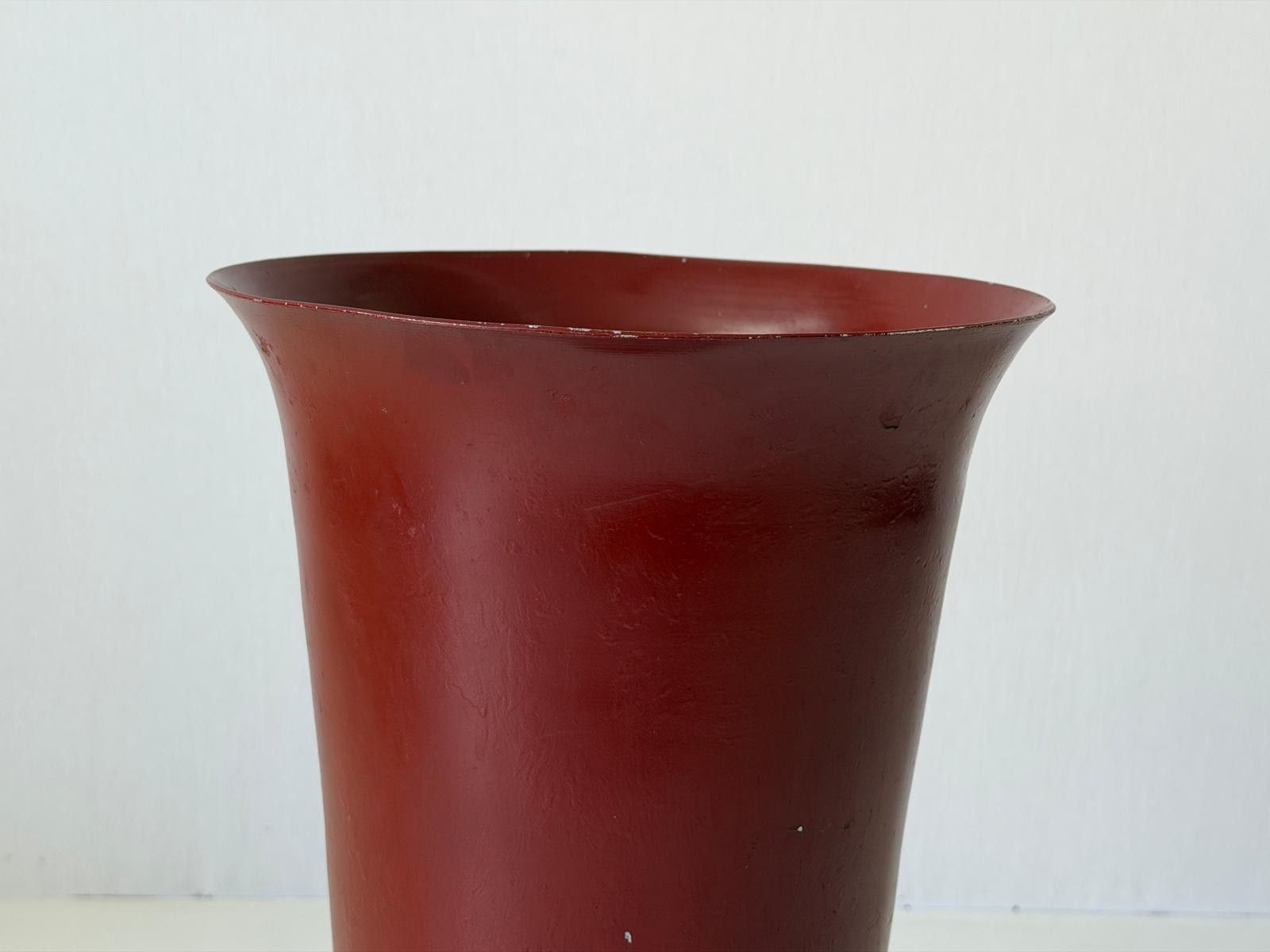 Burgundy Brass Umbrella Holder, 1960s, Italy photo vintage
