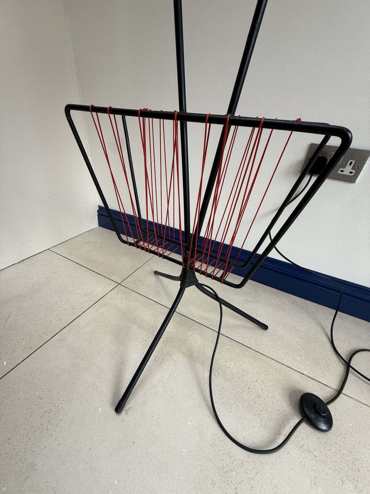 50s Floor Lamp And Magazine Rack French Mid Century photo for sale
