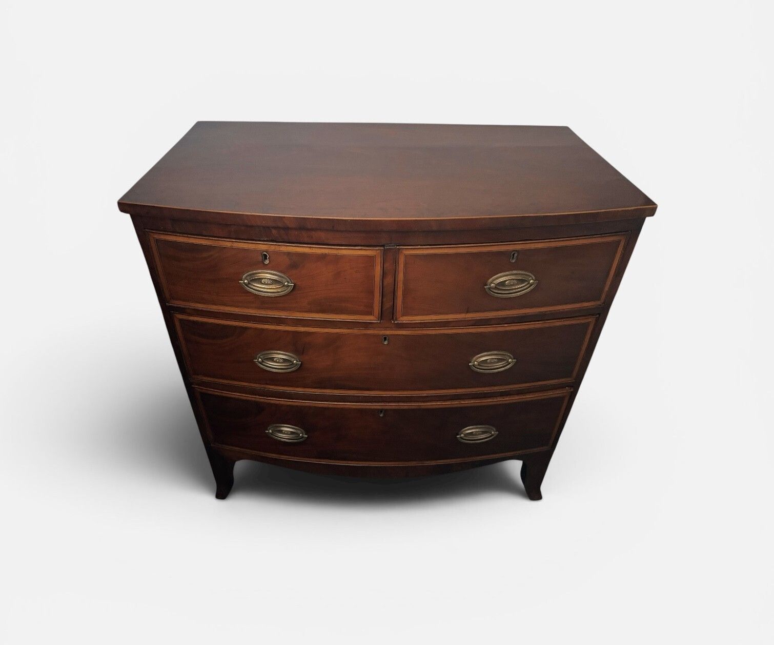 Regency Mahogany Small Bow Front Chest Of Drawers photo furniture