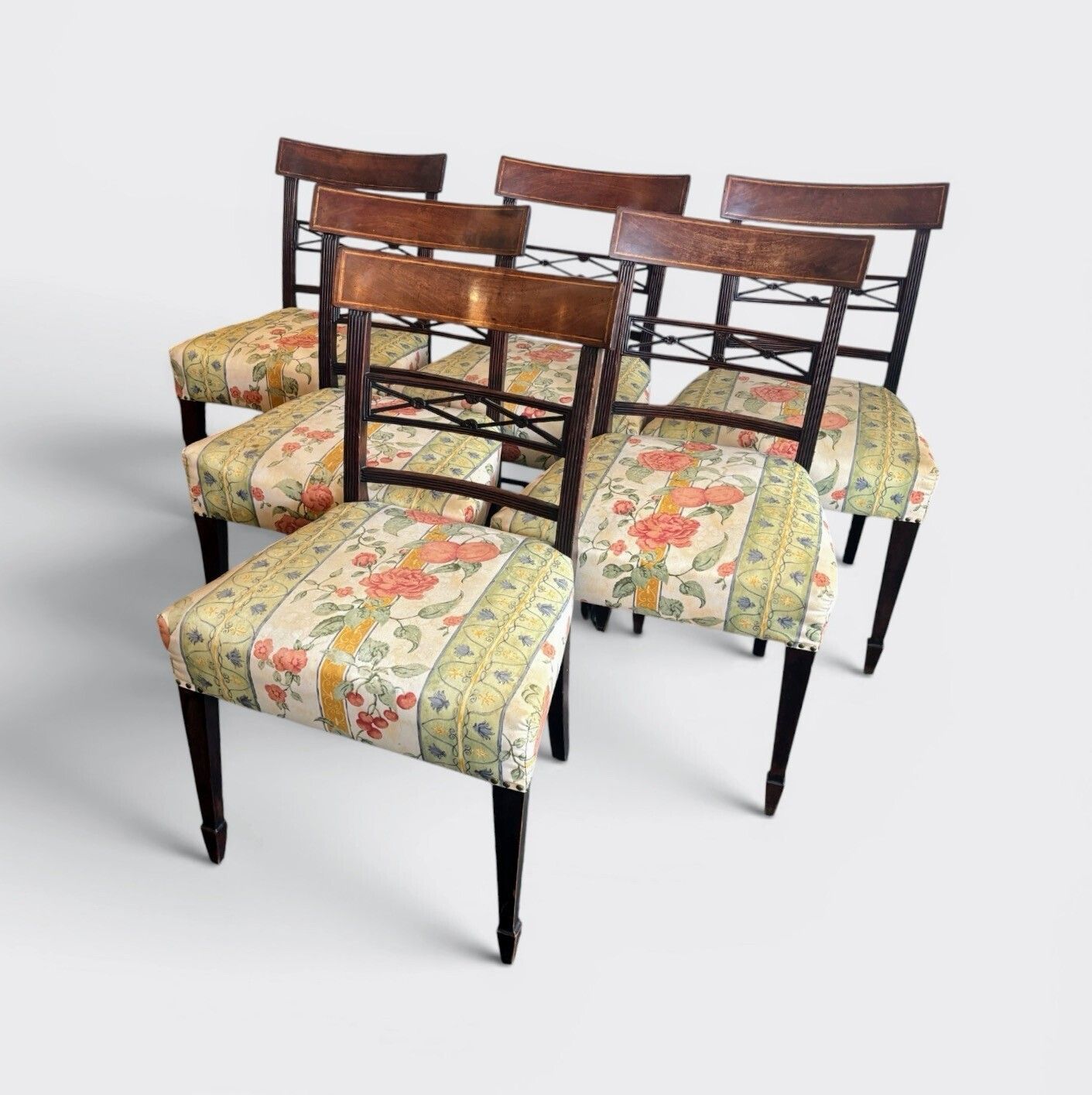 Set Of Six Early 19th Century Mahogany Dining Chairs photo furniture