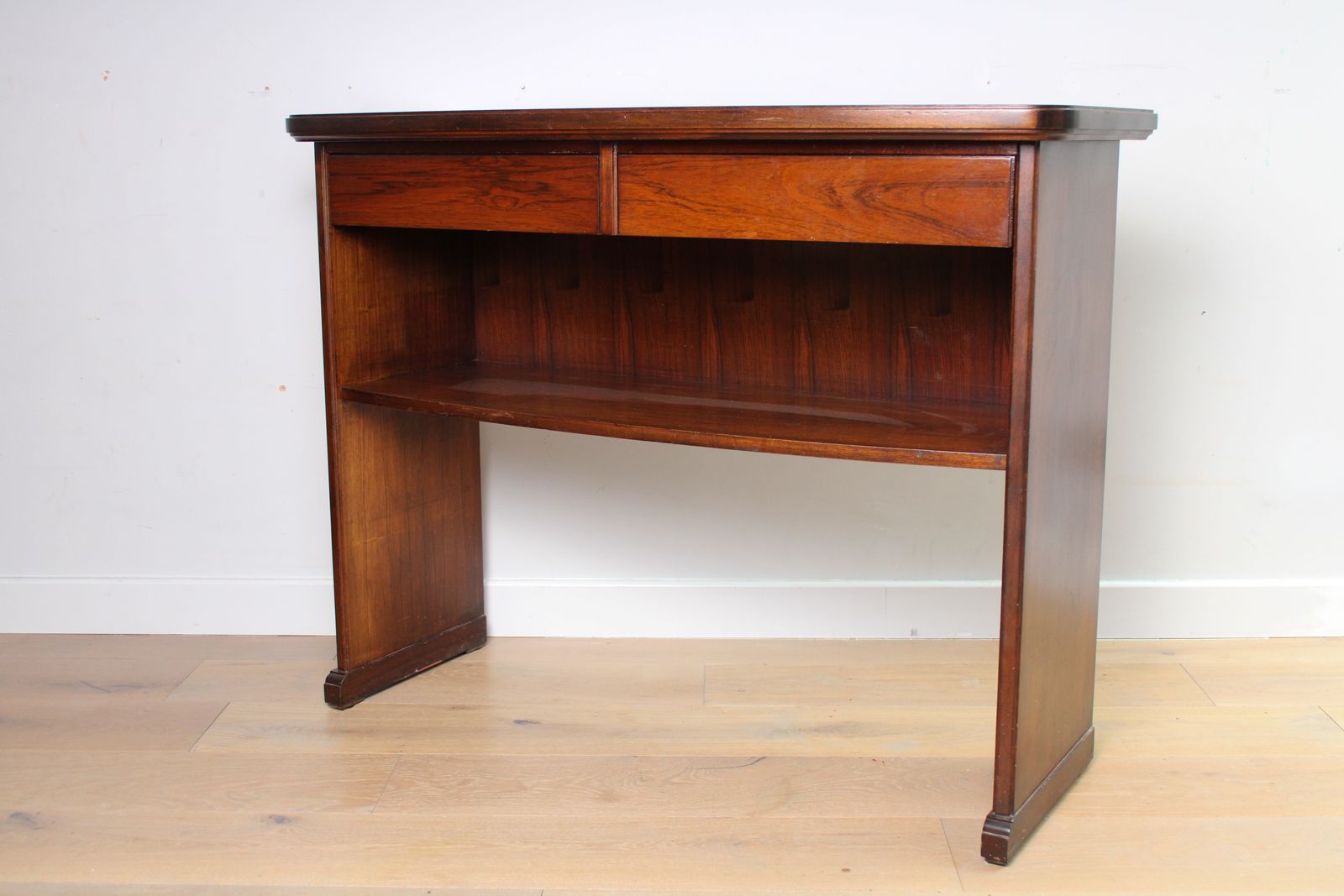 A Vintage Mid Century Heals Rosewood Serving / Console Table With Cutlery Drawer photo for sale