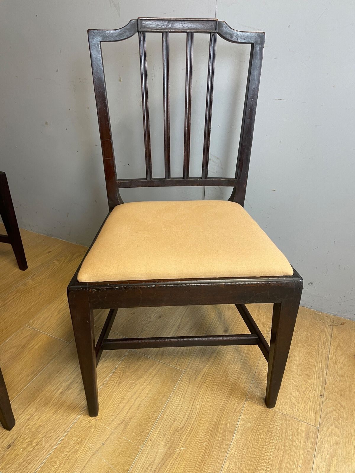 Set Of Six Late Georgian Mahogany Country Made Dining Chairs photo vinterior
