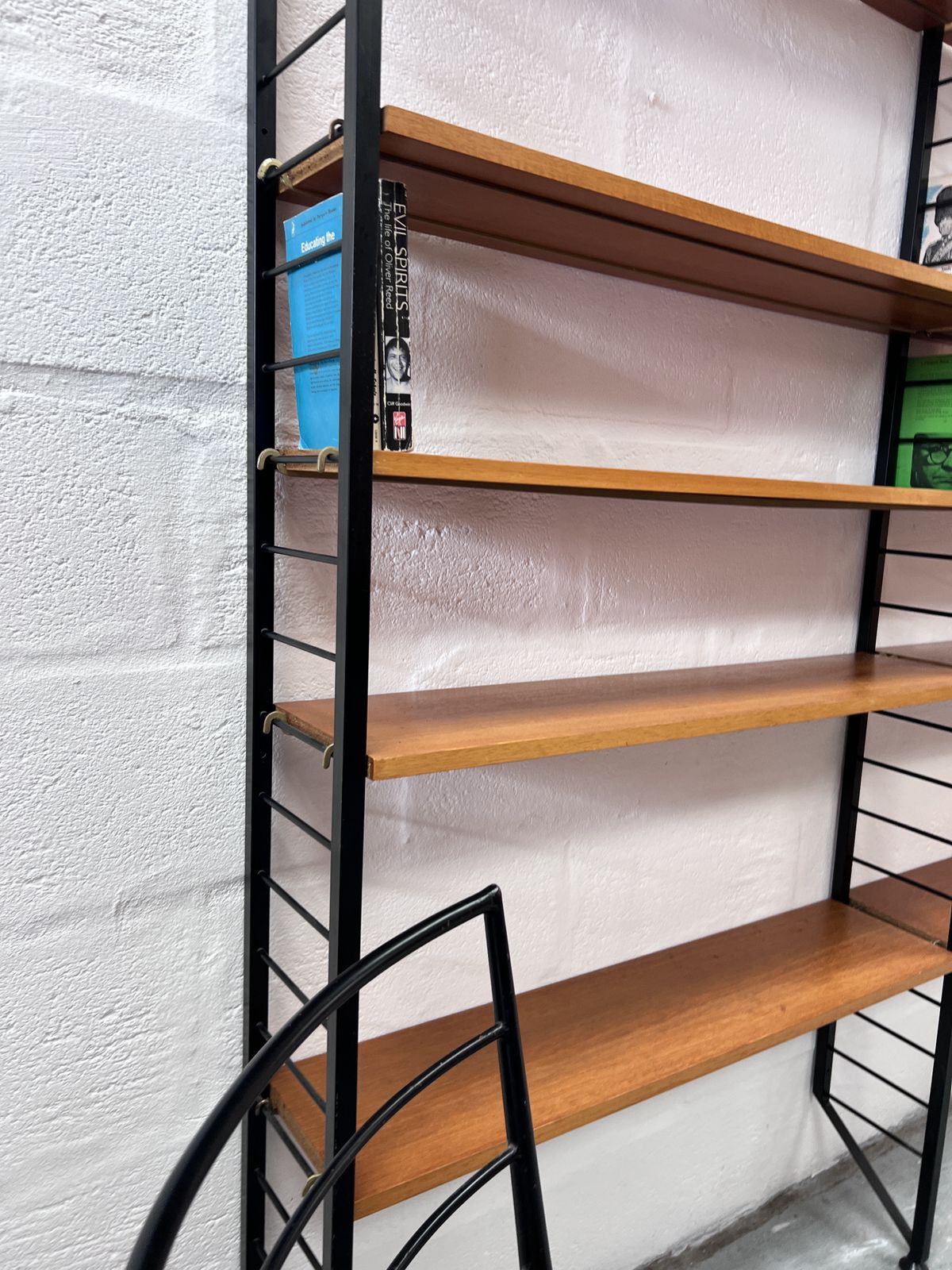 1960s Two Bay Slim Metal Ladderax Shelving / Bookcase  photo for sale