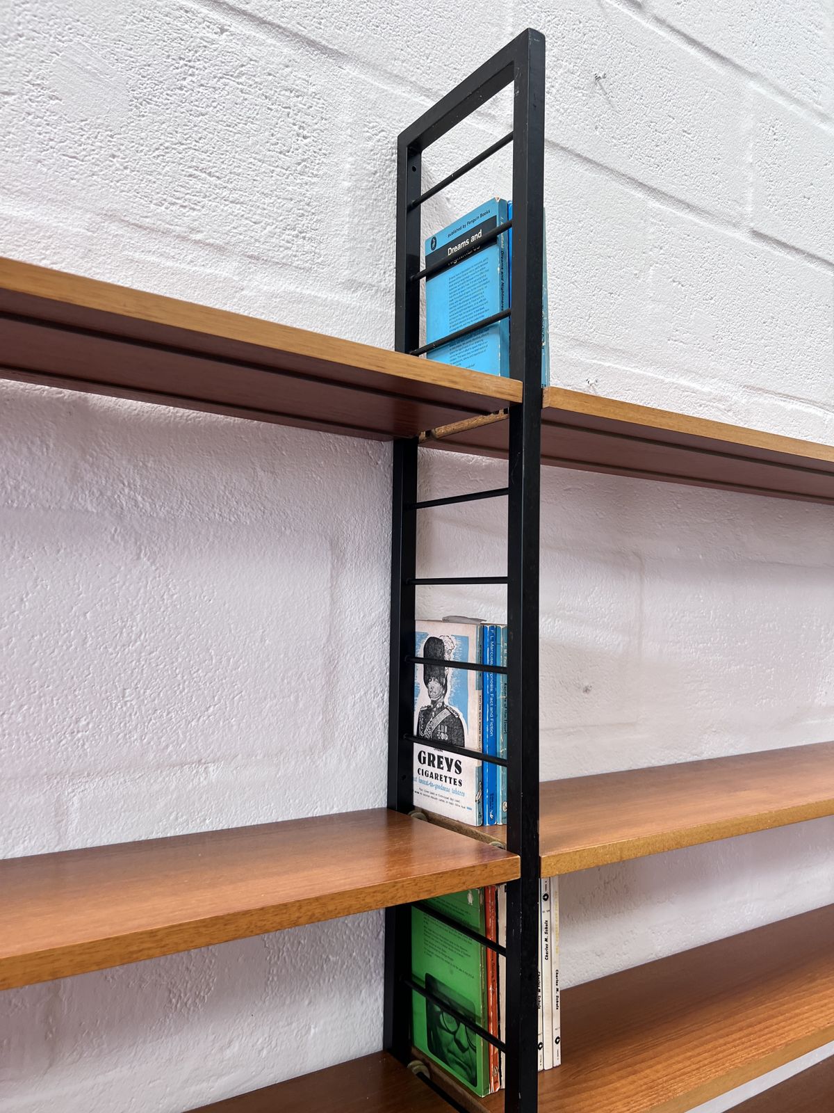 1960s Two Bay Slim Metal Ladderax Shelving / Bookcase  photo Furniture